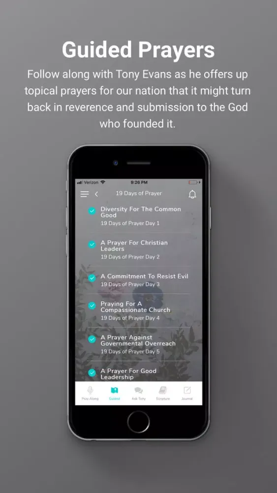 Captures d'écran de Tony Evans Prayer App