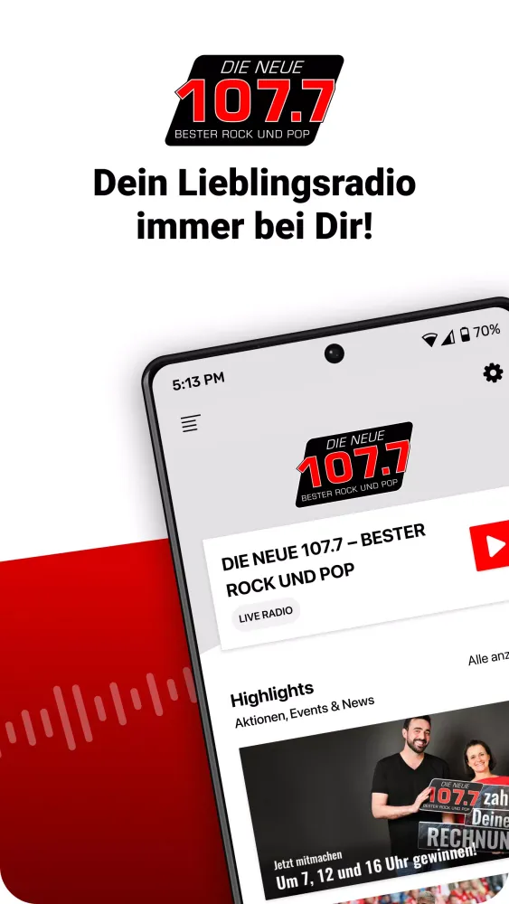 Capturas de tela do DIE NEUE 107.7