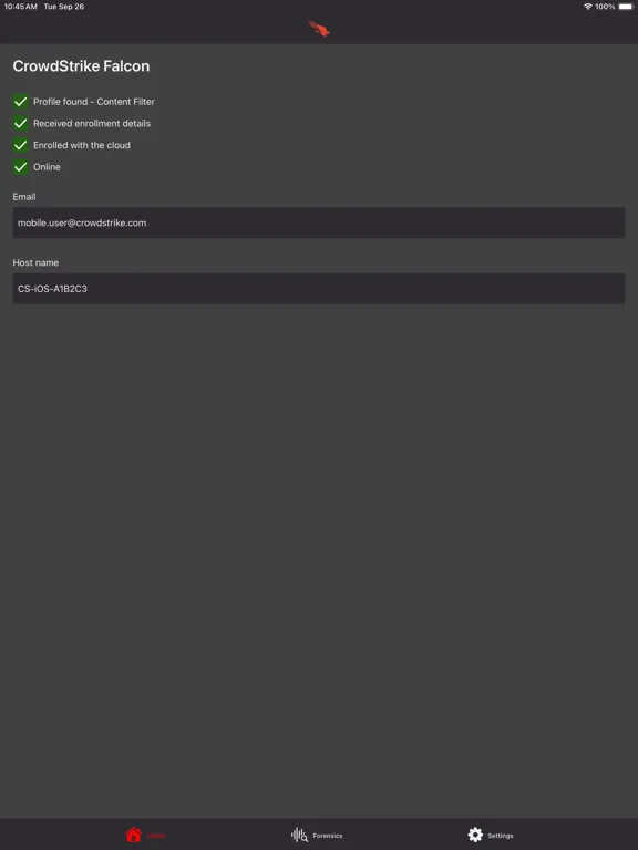 CrowdStrike Falcon iPad 应用截图