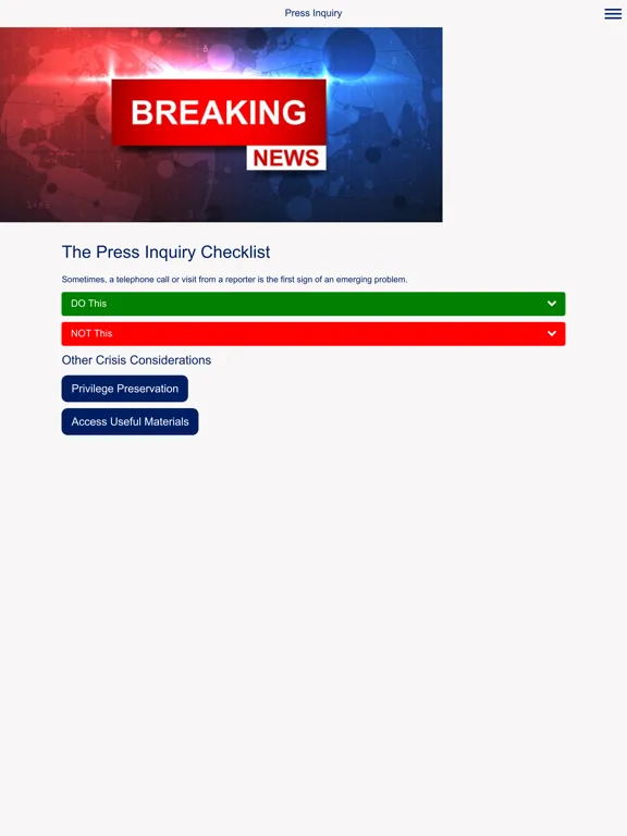 صور Crowell Crisis Response App iPad 