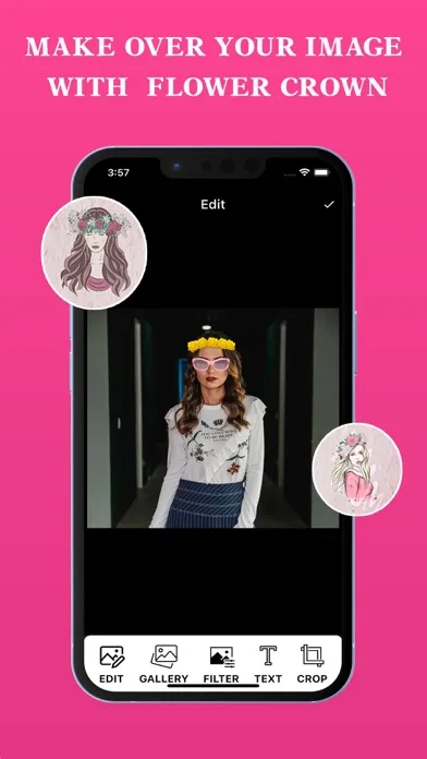 ภาพหน้าจอของ Flower Crown Image Booth