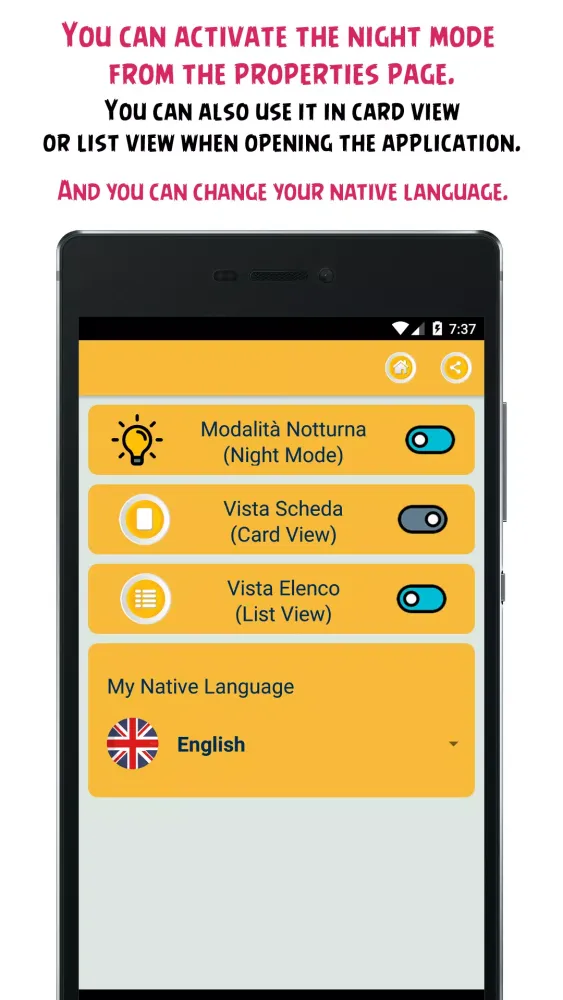 Ảnh chụp màn hình của Learn Italian Vocabulary Words