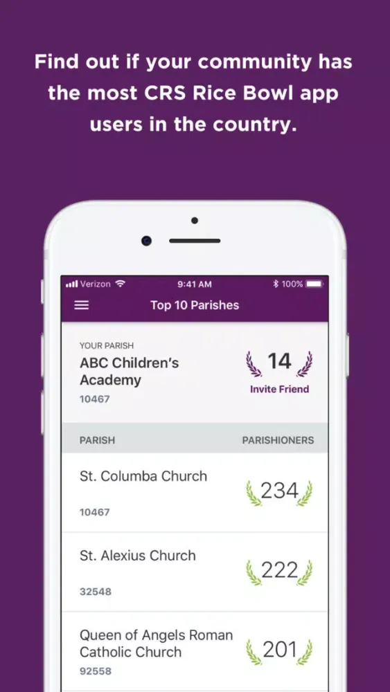 Capturas de tela do CRS Rice Bowl - Catholic
