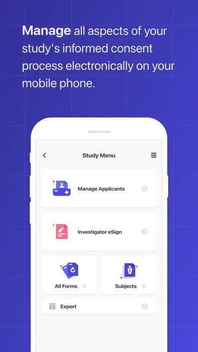 cubeCONSENT 3.0 - For Site INV Screenshots