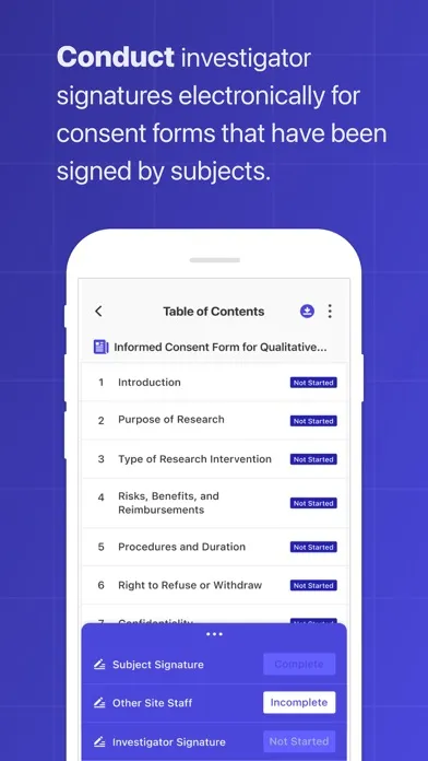 cubeCONSENT 3.0 - For Site INV Screenshots