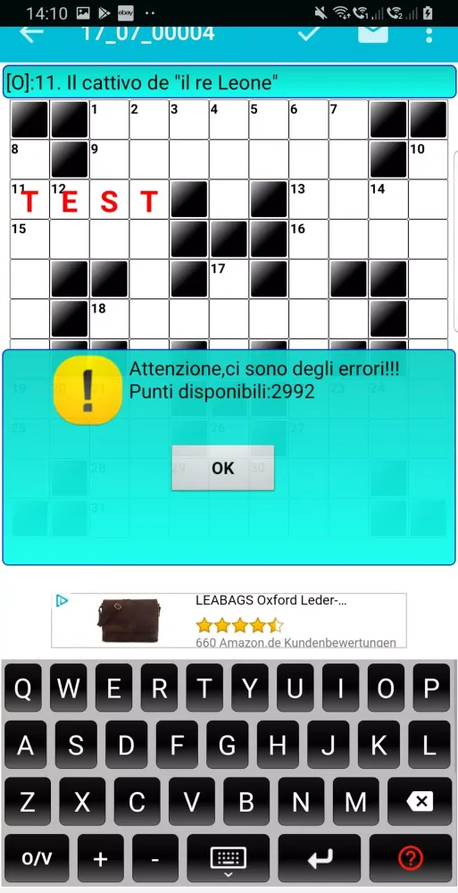 Italian Crossword Puzzles应用截图