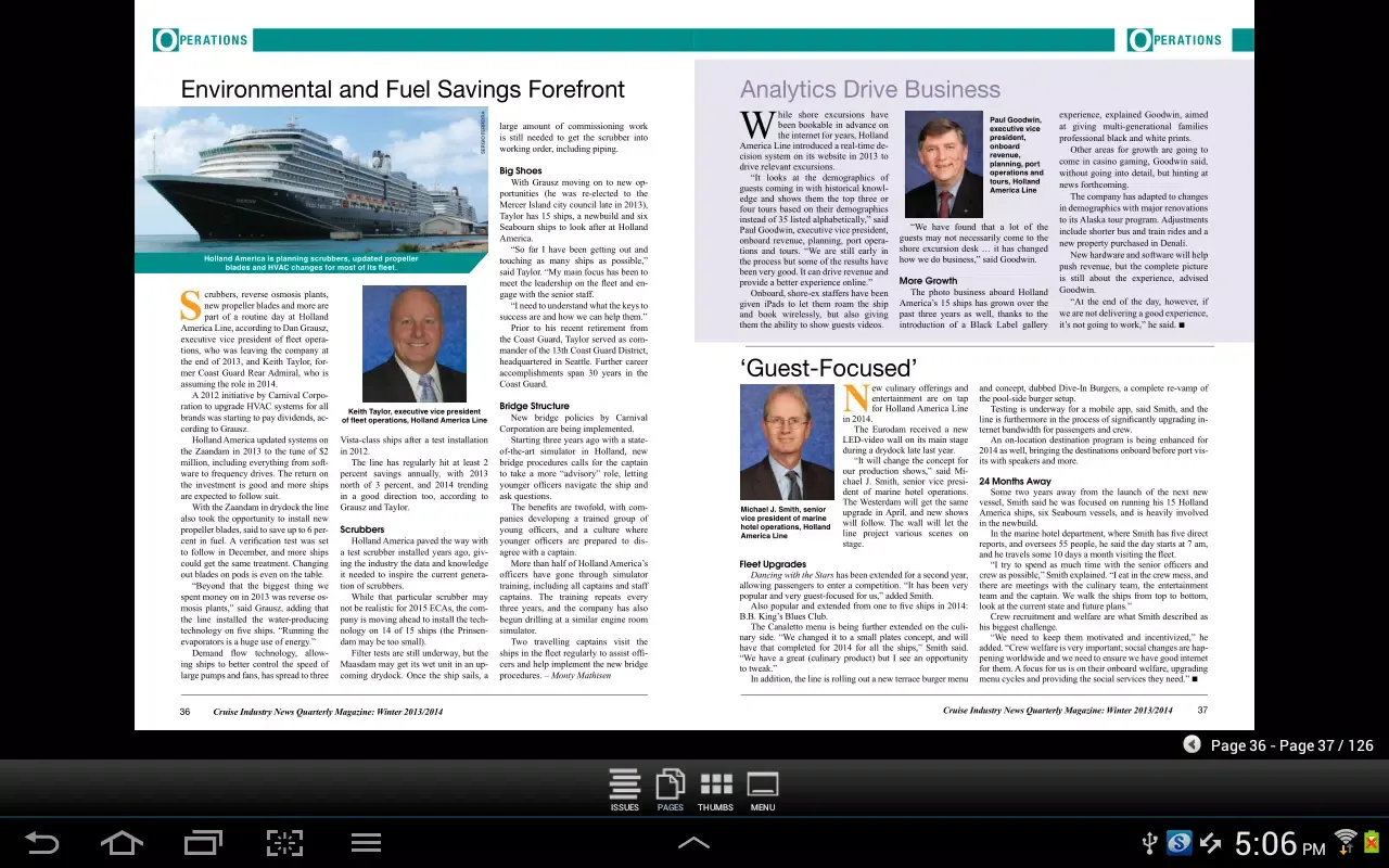 Capturas de tela do Cruise Industry News