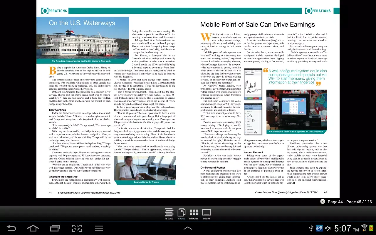 Capturas de tela do Cruise Industry News