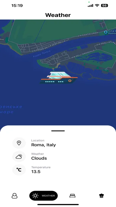 Zrzuty ekranu Admiral's cruise tracker