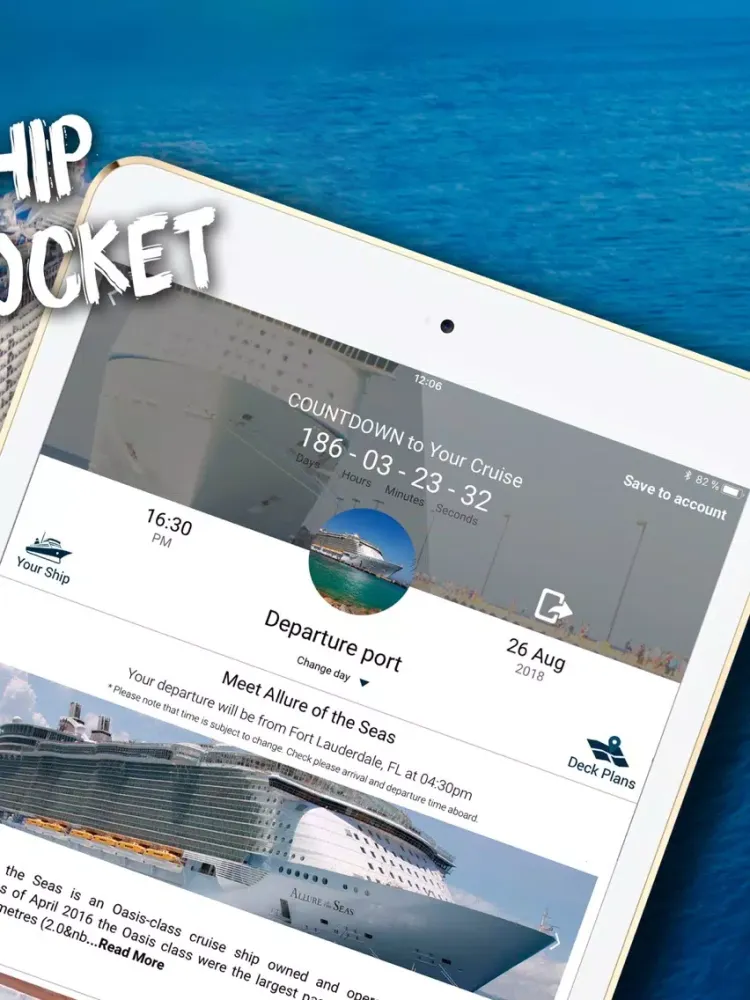 Cruise Itinerary App. CruiseBe iPad  স্ক্রিনশট