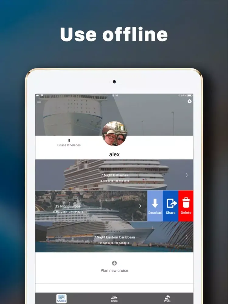 Cruise Itinerary App. CruiseBe iPad  স্ক্রিনশট