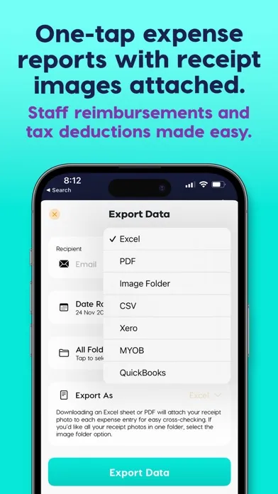 Crunchr – Receipt Saver App Screenshots
