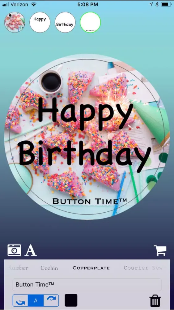Ảnh chụp màn hình của Button Time