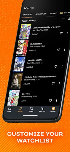 Tangkapan skrin Crunchyroll