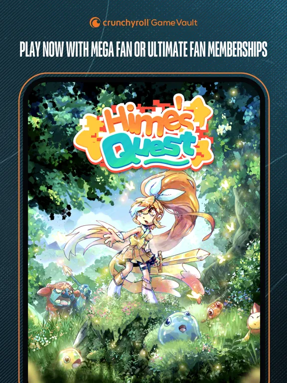Zrzuty ekranu Crunchyroll: Hime’s Quest iPad 