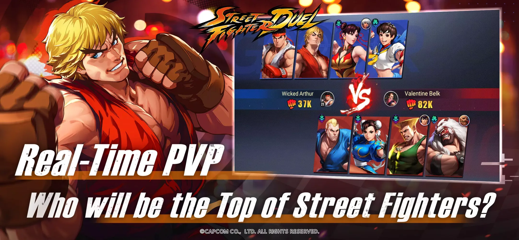 Ảnh chụp màn hình của Street Fighter Duel - Idle RPG