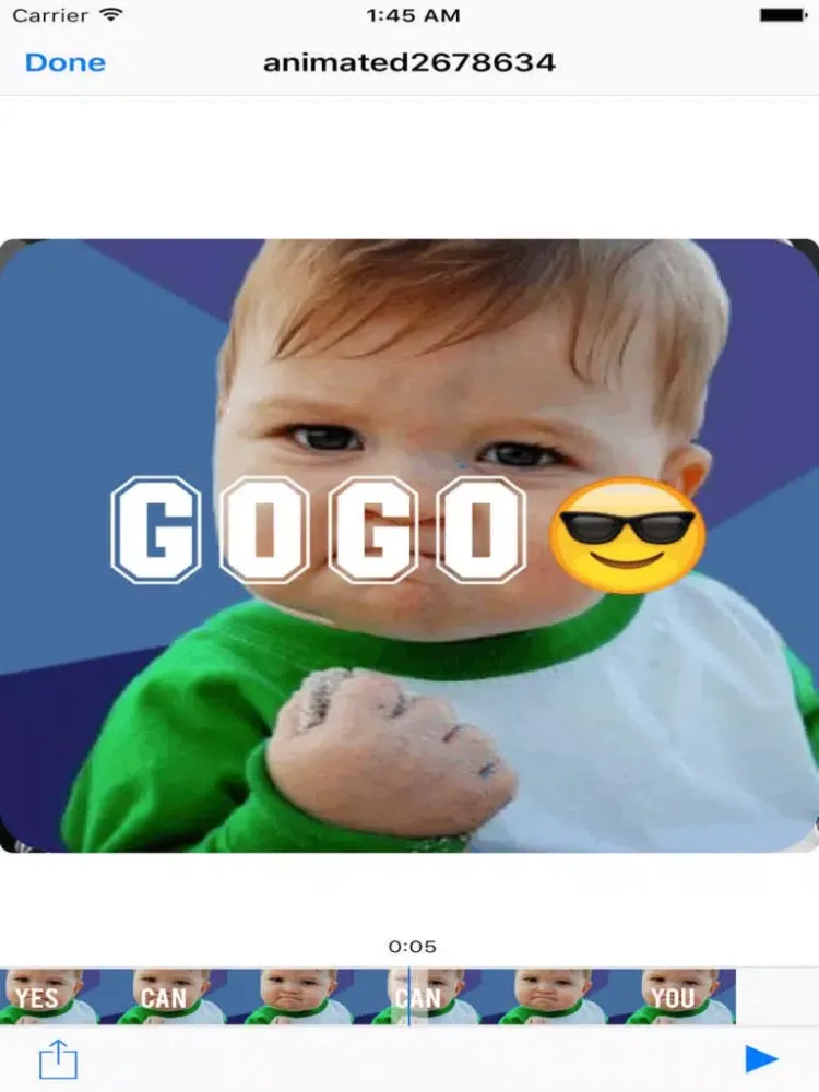 Tangkapan skrin GifMake: Gif Generator, split animated image iPad 