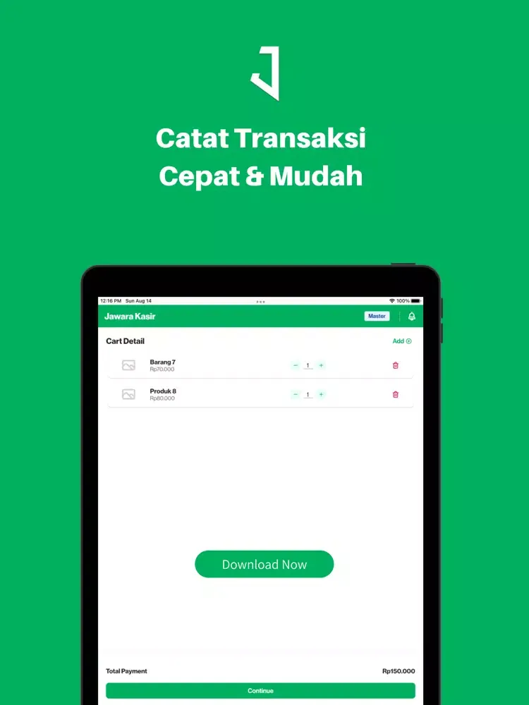 Ảnh chụp màn hình của Jawara Kasir iPad 