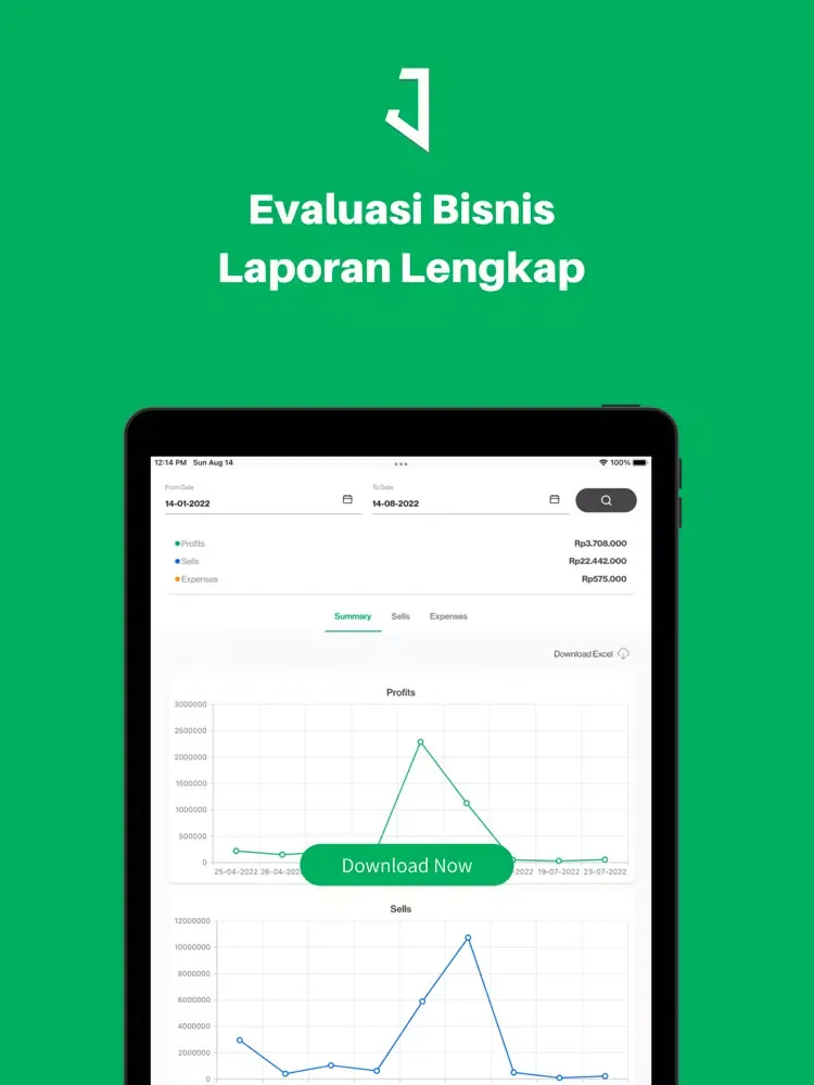 Ảnh chụp màn hình của Jawara Kasir iPad 
