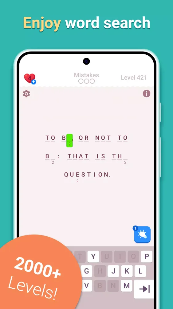 Tangkapan layar Cryptogram Letters and Numbers