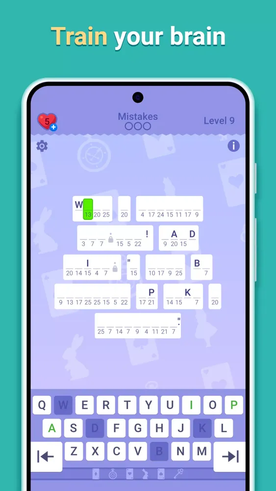 Tangkapan layar Cryptogram Letters and Numbers