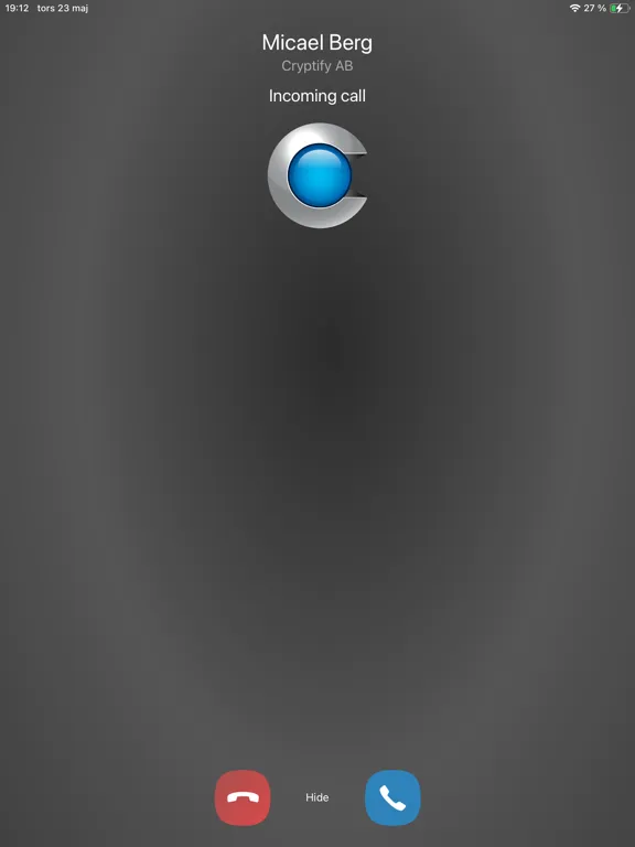 Cryptify Call iPad 应用截图