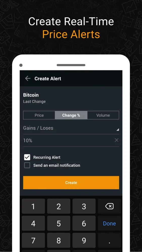 Tangkapan layar Investing: Crypto Data & News