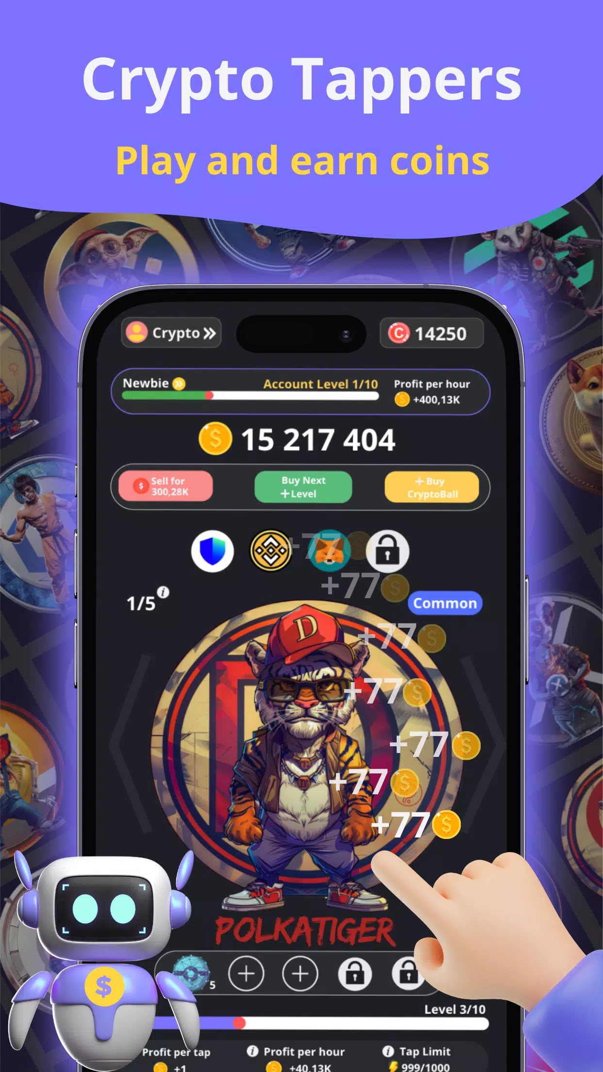 Crypto Tapperszrzuty ekranu aplikacji1