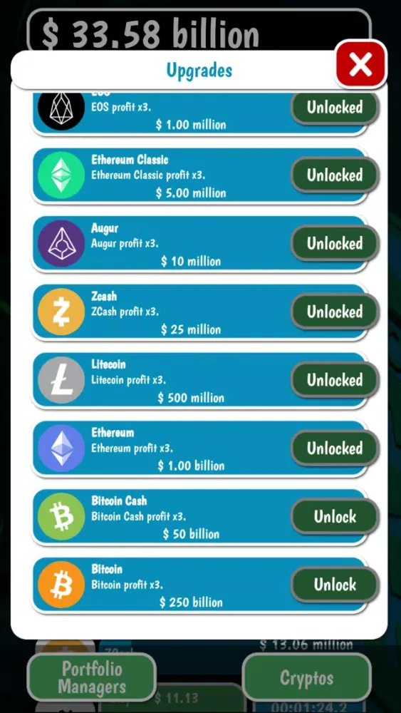 Ảnh chụp màn hình của Crypto Tycoon