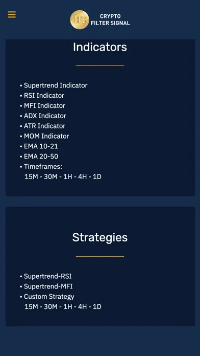 تصاویر Crypto Filter Signal