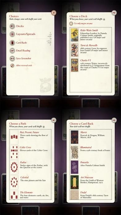 Tangkapan skrin Beautiful Tarot