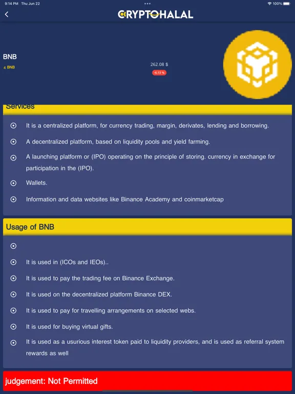 Tangkapan layar Crypto Halal iPad 