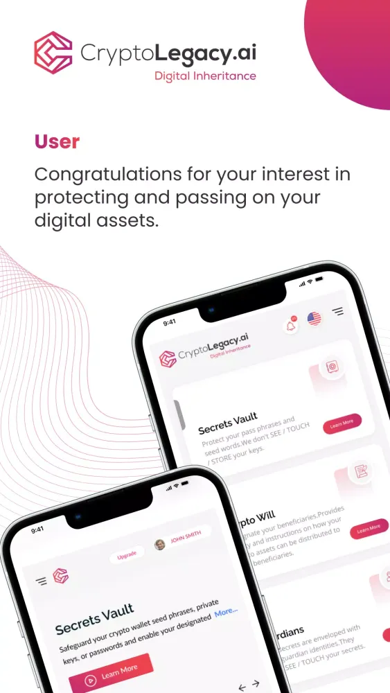 Crypto Legacy Screenshots