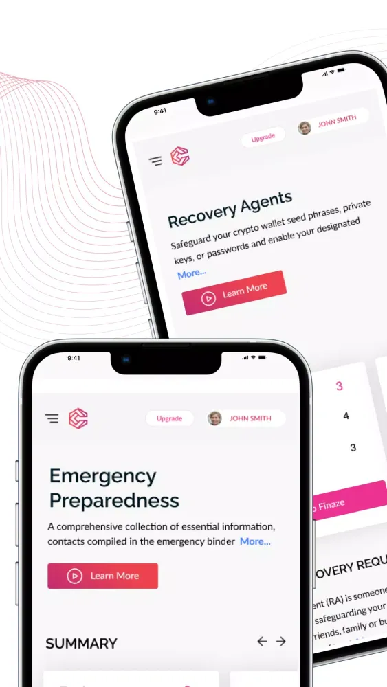 Crypto Legacy Screenshots