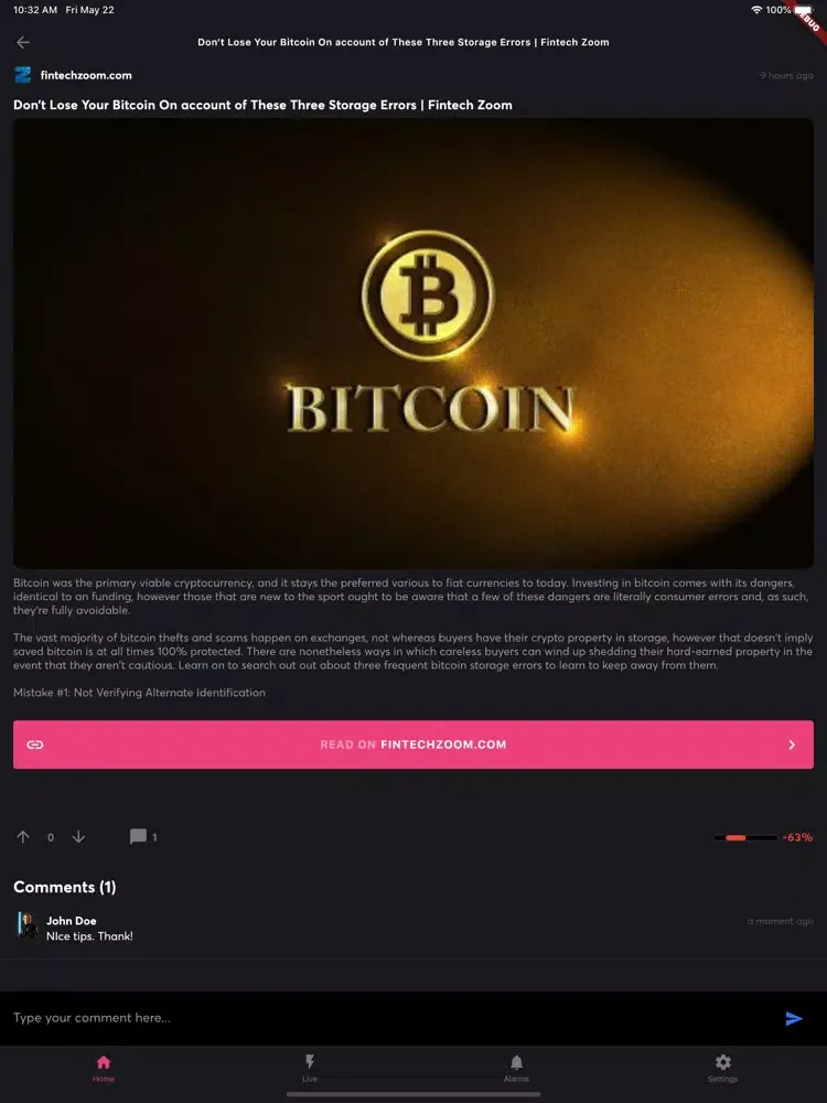 Tangkapan skrin CryptoMood: Crypto Sentiment iPad 