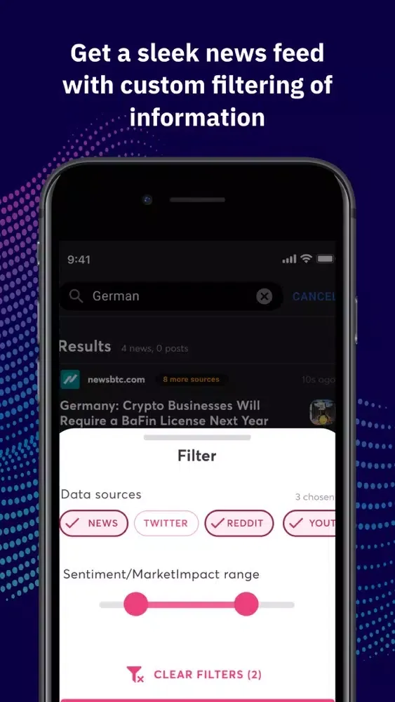 Tangkapan skrin CryptoMood: Crypto Sentiment