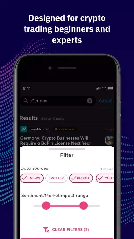 Tangkapan skrin CryptoMood: Crypto Sentiment