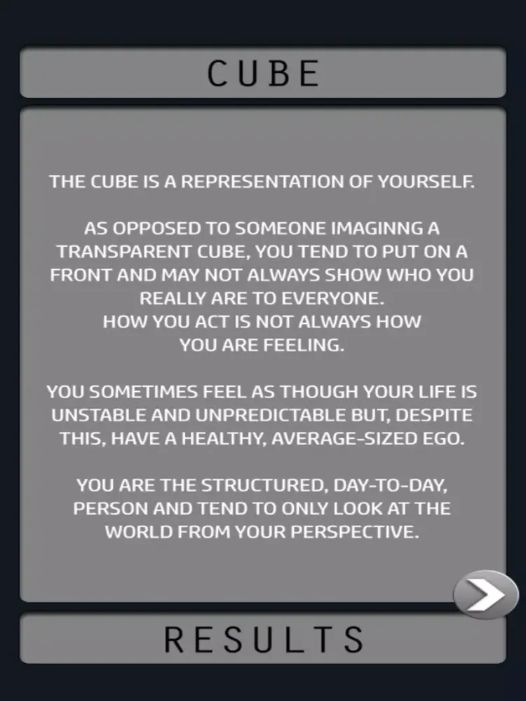 Скриншоты The Cube - Personality Exercise iPad 