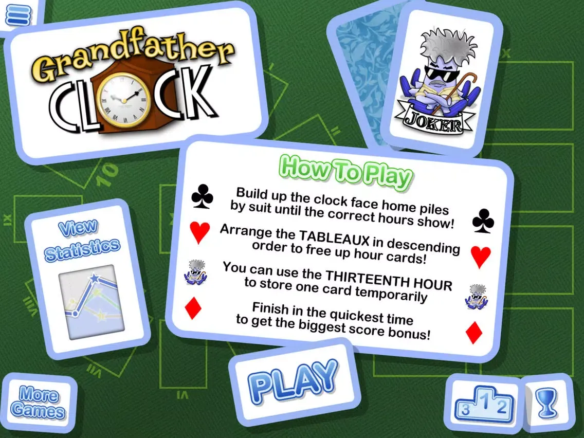 Grandfather Clock Solitaire iPad  سکرین شاٹس