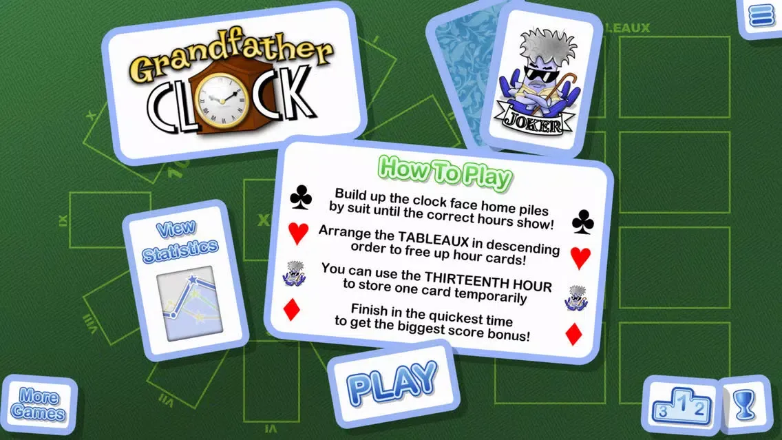 Grandfather Clock Solitaire سکرین شاٹس