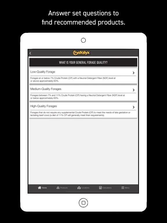 ภาพหน้าจอของ Crystalyx iPad 
