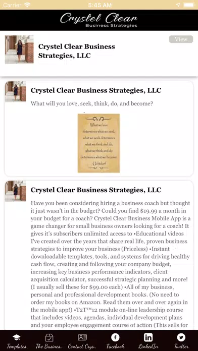 ภาพหน้าจอของ Crystel Business Coaching