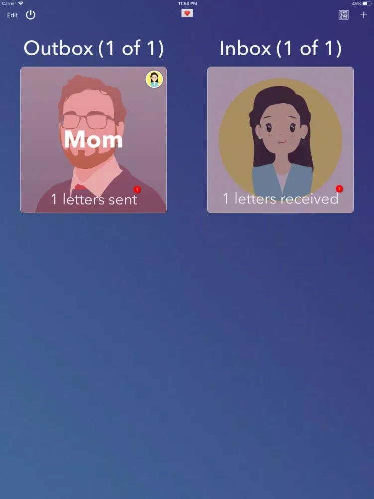 Ảnh chụp màn hình của Open When Letter iPad 