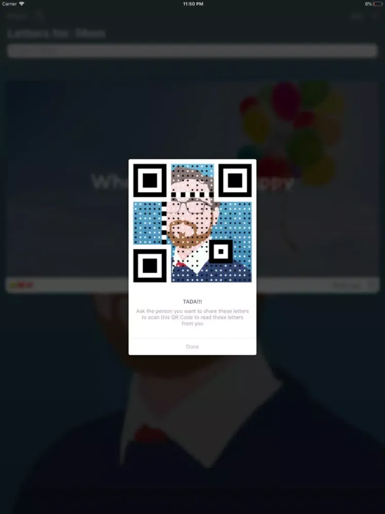 Ảnh chụp màn hình của Open When Letter iPad 