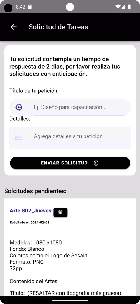 Capturas de tela do Creativa App