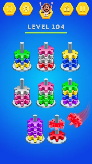 ภาพหน้าจอของ Nuts And Bolts Sort Color Game