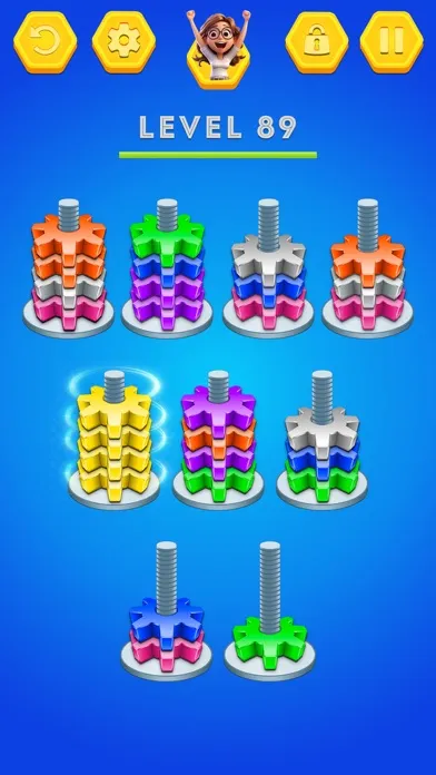 ภาพหน้าจอของ Nuts And Bolts Sort Color Game