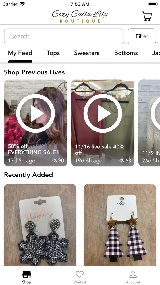 Screenshot di Cozy Calla Lily Boutique