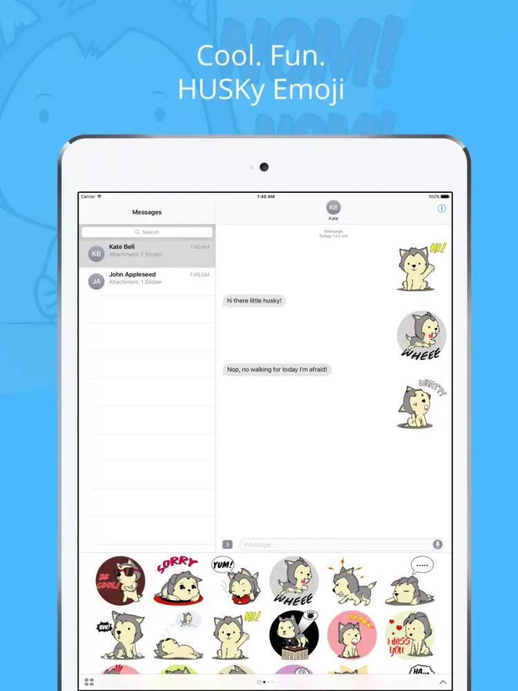 Husky & Dogs Animated Stickers iPad  Ekran Görüntüleri