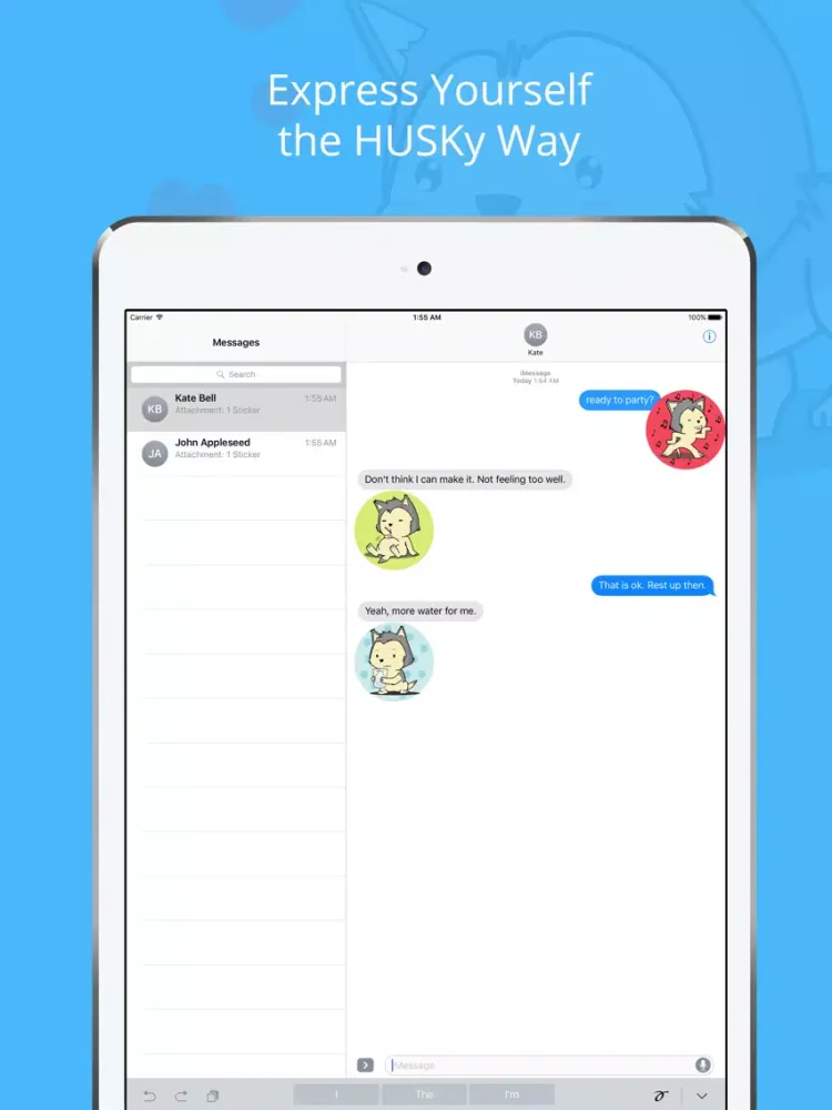 Husky & Dogs Animated Stickers iPad  Ekran Görüntüleri